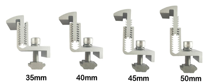 Adjustable Solar End Clamp